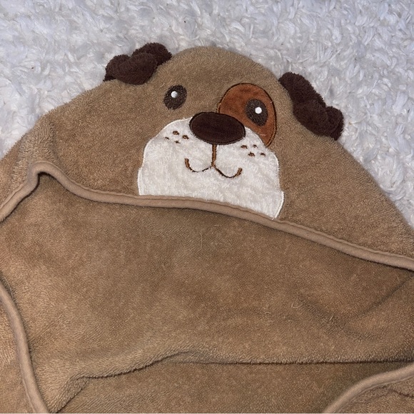 Luvable Friends Brown Dog Hood Towel 30 x 36 - Picture 3 of 6